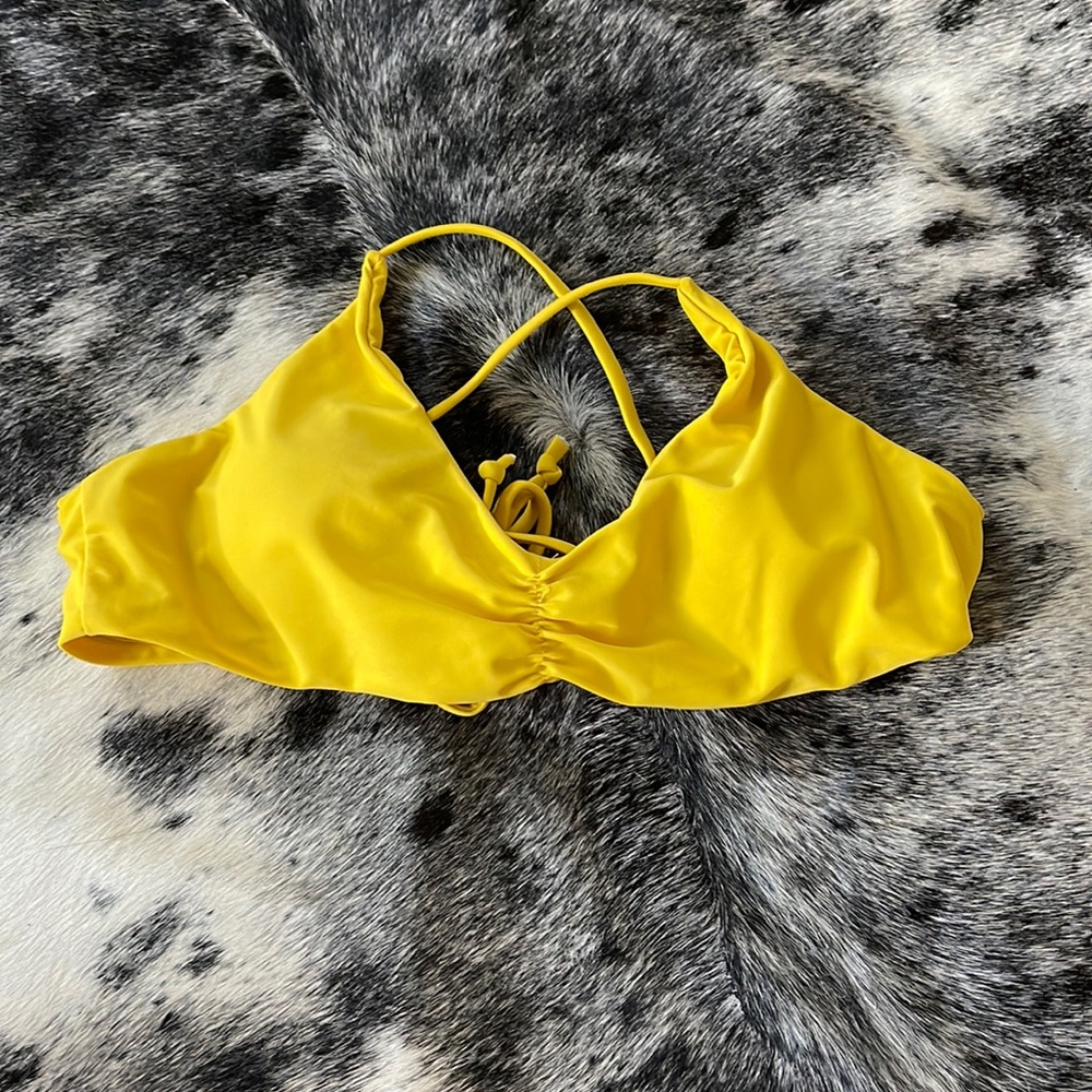Yellow Shein swim top